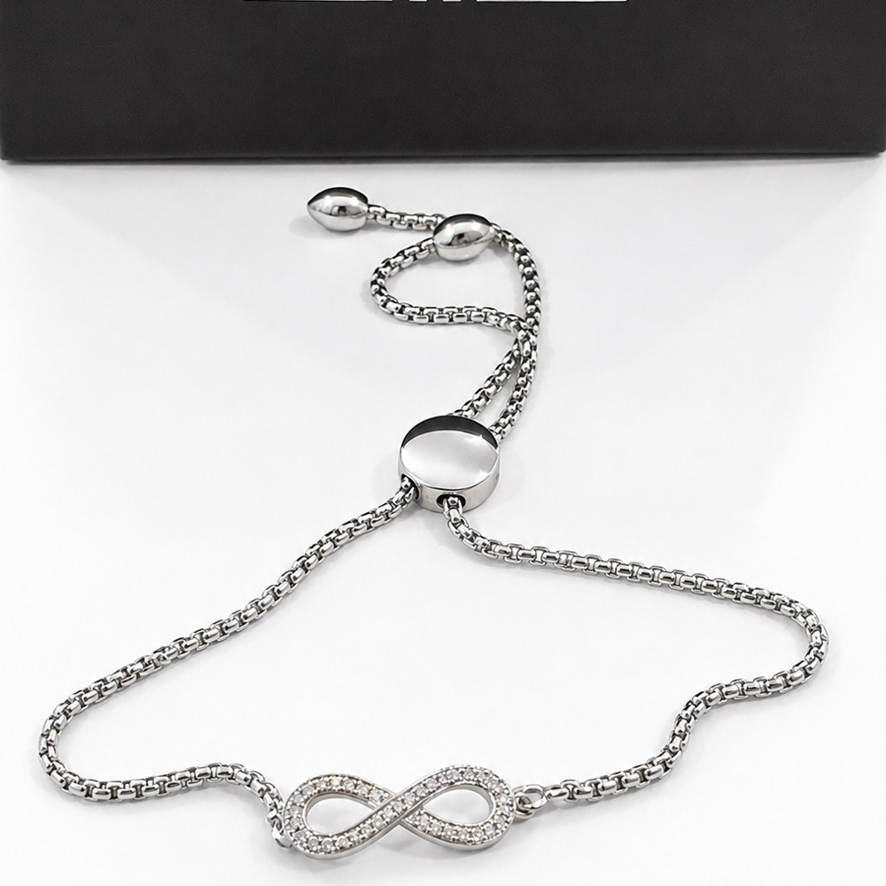 Effy fine jewelry 925 Sterling Silver Diamond Infinity Woman Bracelet
